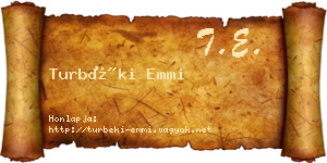 Turbéki Emmi névjegykártya